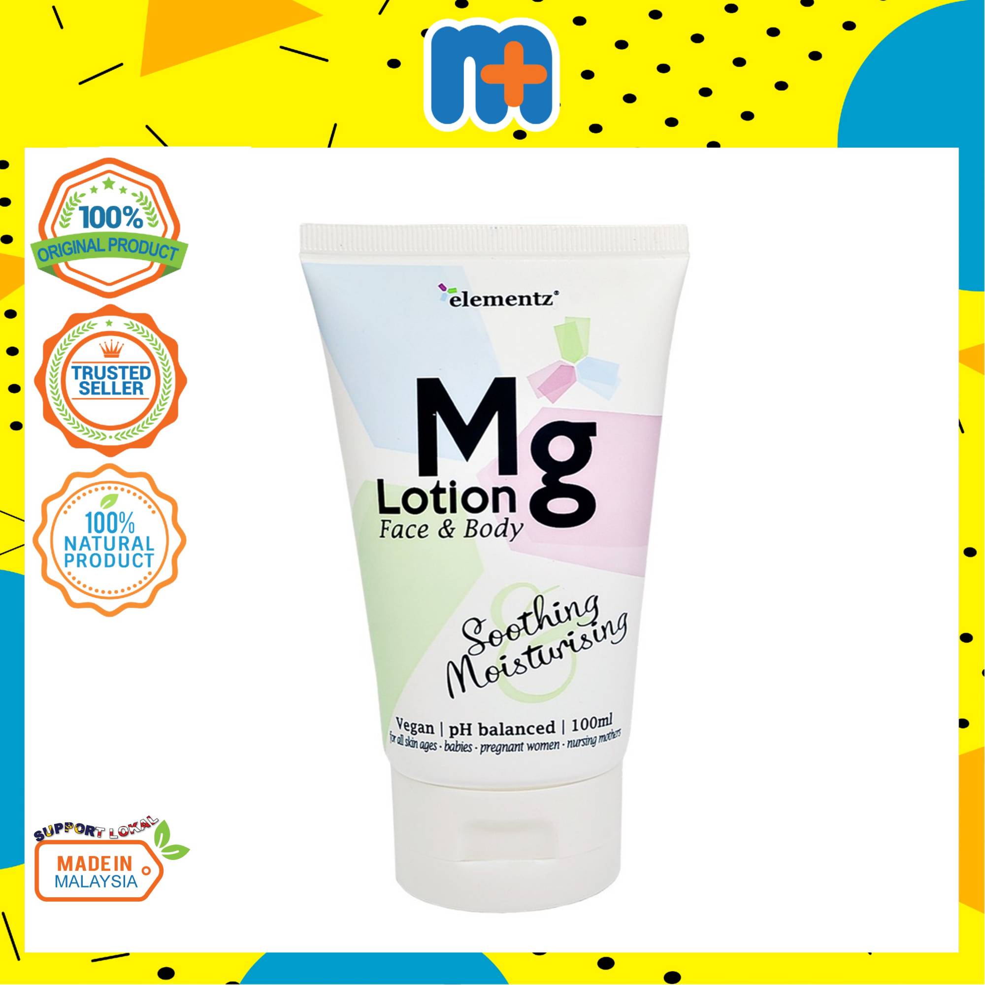 ELEMENTZ MAGNESIUM FACE AND BODY LOTION 100ML